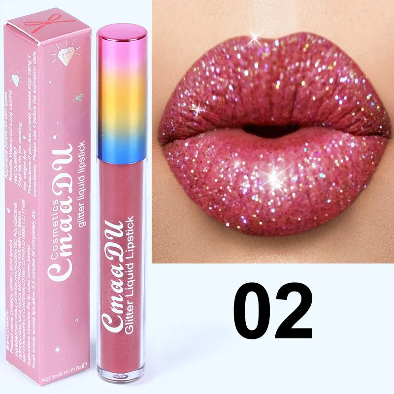 Cmaadu Shimmer Glitter Lip Gloss – Plumping, Waterproof & High Shine