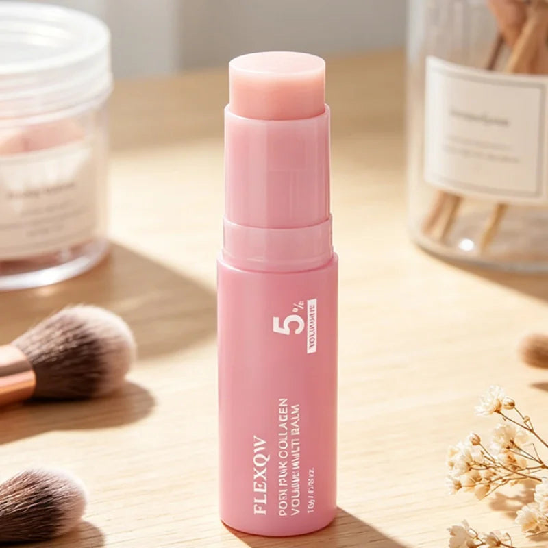 Pink Collagen Multi-balm Stick Deeply Hydrate Plumping Serum Balm For Face Neck Body Moisturizer Stick Nourish Dry Skin Skincare Peaceful Pleasures Health and Wellness