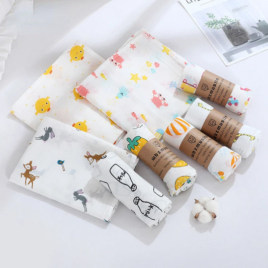 Baby Hooded Bath Towel Wrap – 100% Cotton Gauze 110cm Baby Bath Towel Peaceful Pleasures Health and Wellness