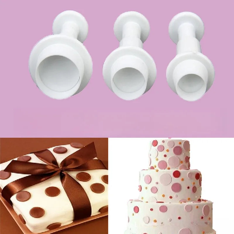 Circular Press Cookie Molds Kitchen Baking Geometric Cake Decoration