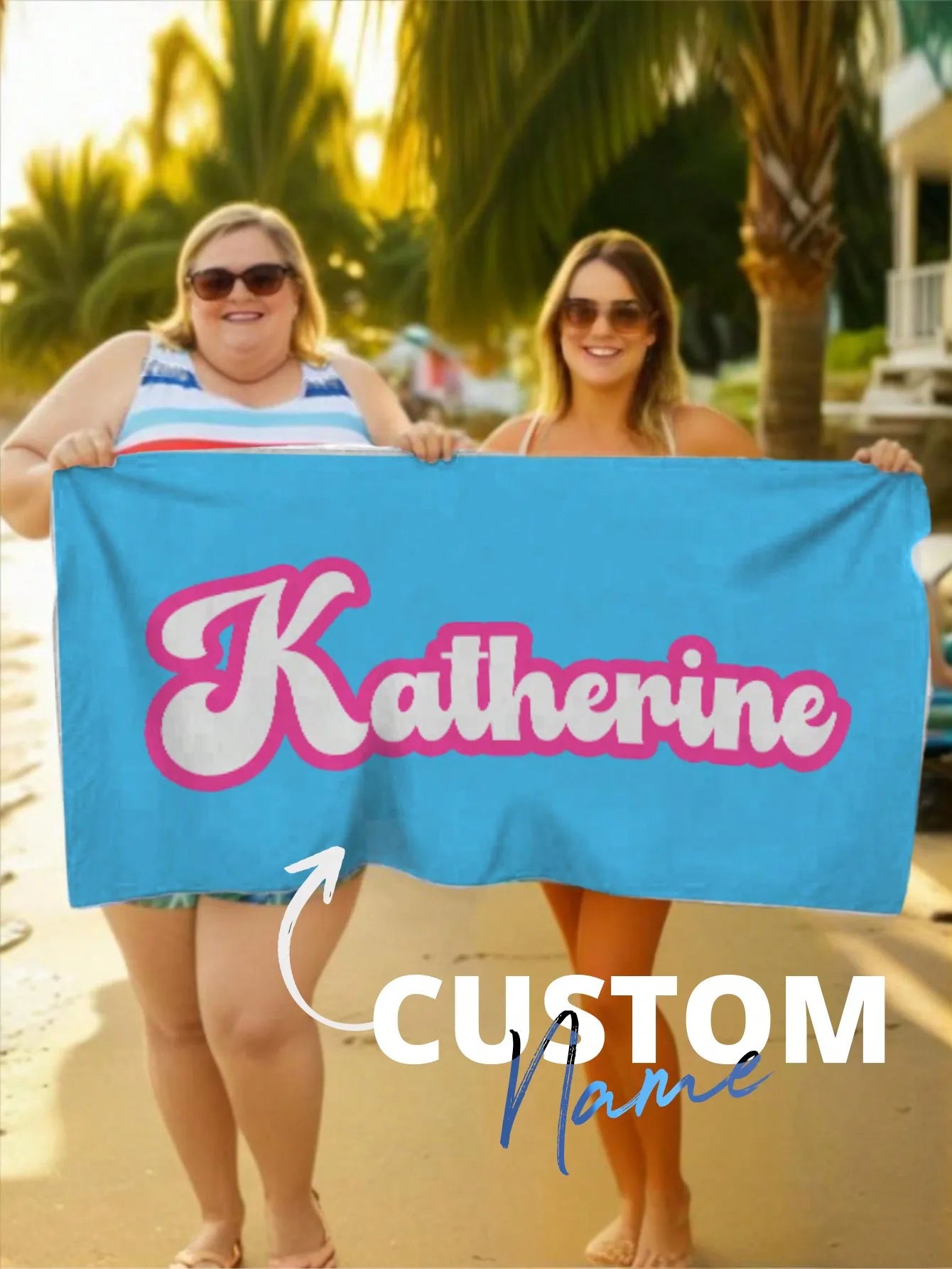 Custom Name Beach Towel | Personalized Microfiber Quick Dry Personalized Beach Towel Peaceful Pleasures Health and Wellness