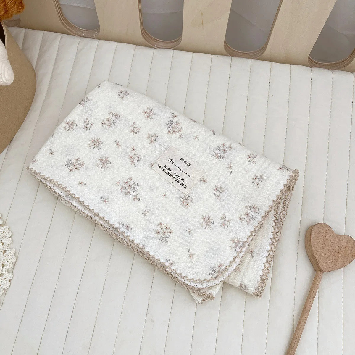 Baby Muslin Swaddle Blanket | 2-Layer Cotton & Bamboo Gauze Baby Swaddle Blanket Peaceful Pleasures Health and Wellness