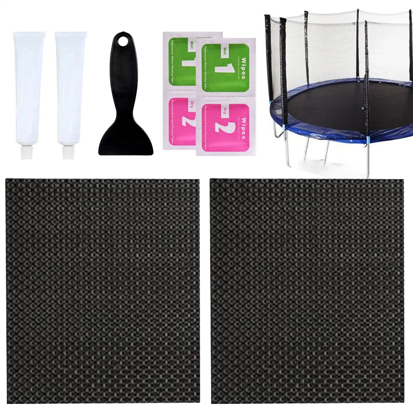 Trampoline Patch Repair Kit Cuttable Strong All-Weather Secure Mat Patch for Home Garden Yard Patio Lawn Grassland Peaceful Pleasures Health and Wellness