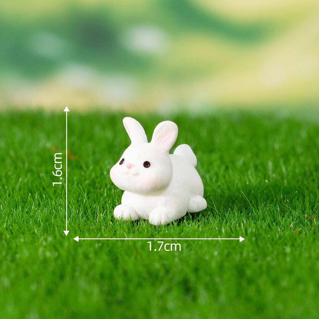 1Pcs Rabbit Squirrel Elephant Fox Sheep Duck Pig Cat Frog Snake Figurine Miniature Fairy Garden Decoration Accessories decoração Peaceful Pleasures Health and Wellness 1