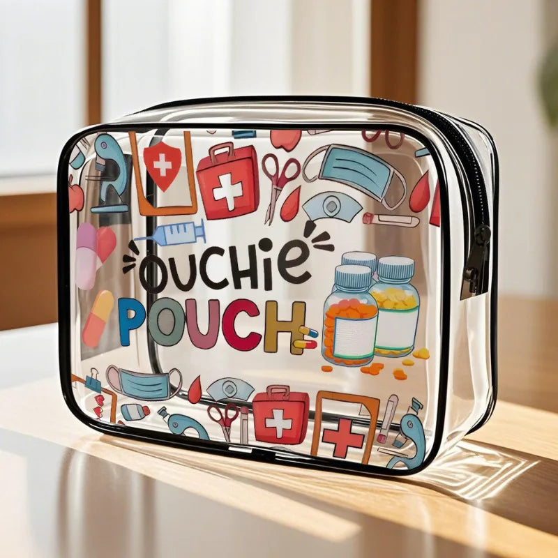 Medicine Cosmetic Bag Women Large Capacity Travel Organizer Easy Wipe Clean Toiletry Pouch Daily Use Trip Toiletry Travel Bag Peaceful Pleasures Health and Wellness Style 4 S