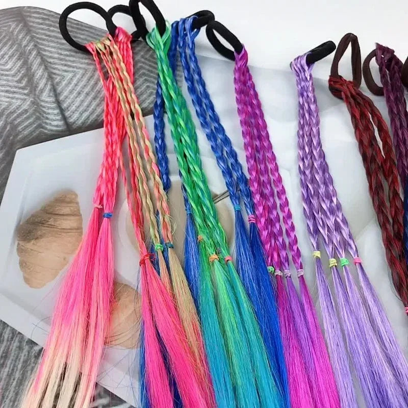 10pcs Colorful Hair Ornament, Ponytail Wigs, Headbands, Rubber Bands, Hair Accessories, Headwear Peaceful Pleasures Health and Wellness