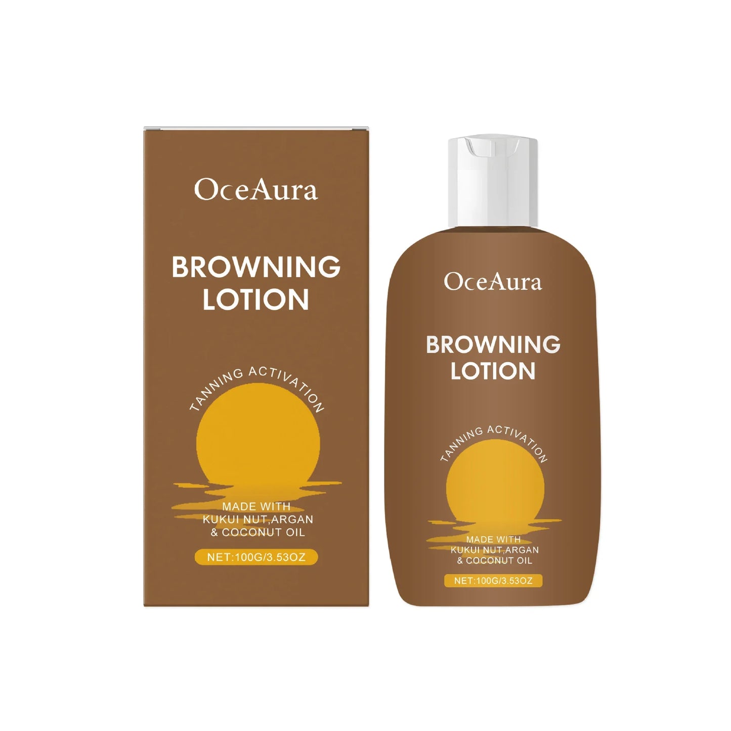 OceAura Sunless Self Tanner Bronzing Lotion – Face & Body