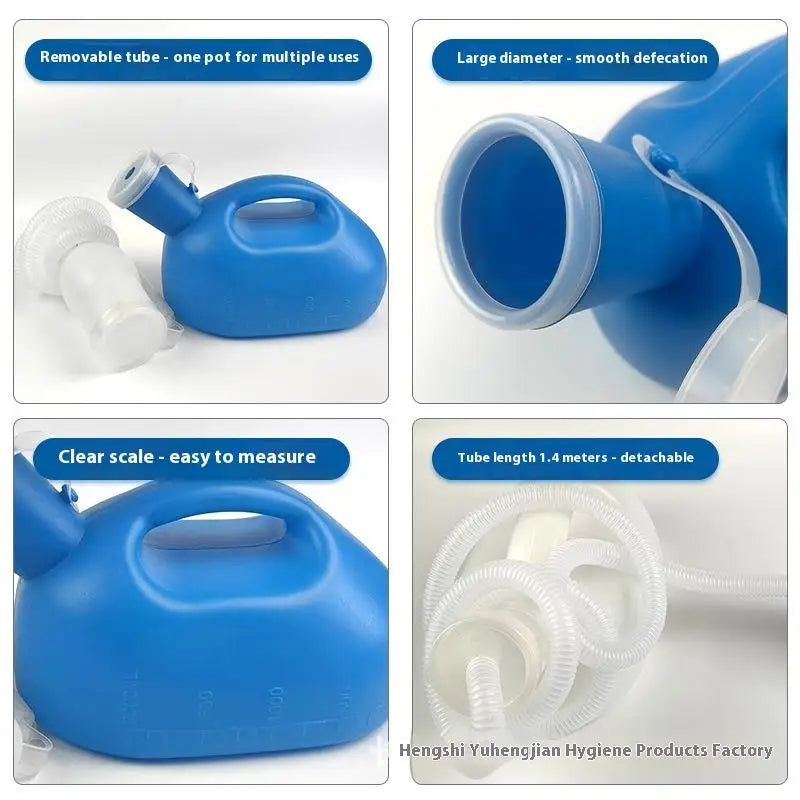 New Portable Urinal Pee Bottle 2000ML For Men And Women Spill Proof Unisex Potty For Home Camping Car Travel Accessories Peaceful Pleasures Health and Wellness