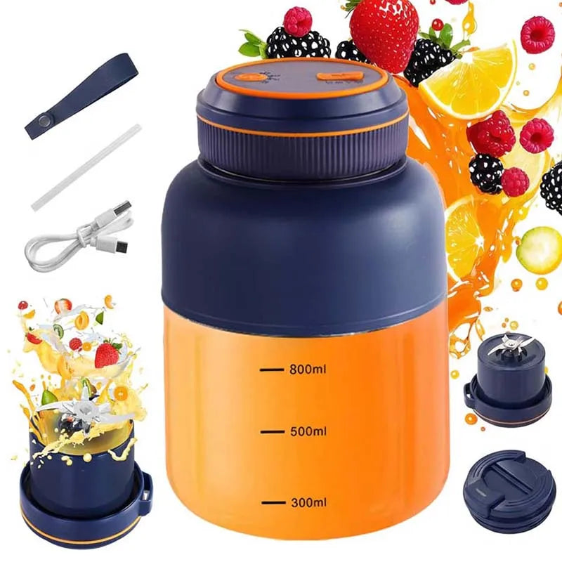 Good Quality Juicer Blender Power Crushing Ice Rechargeable Blades Shakes and Smoothies Blender Peaceful Pleasures Health and Wellness Blue