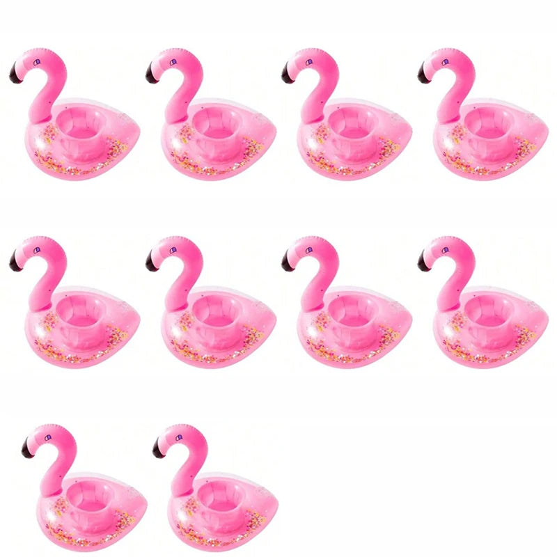 Inflatable Pool Cup Holders Flamingo Float Coasters 5/10 Pack
