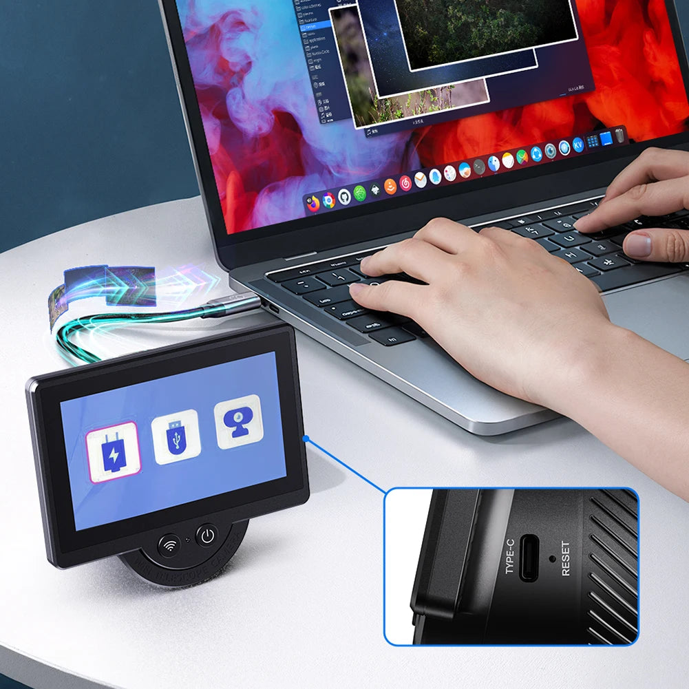 WiFi 1080P Digital Telescope Eyepiece with 4.3" IPS Screen Telescope Accessories Peaceful Pleasures Health and Wellness