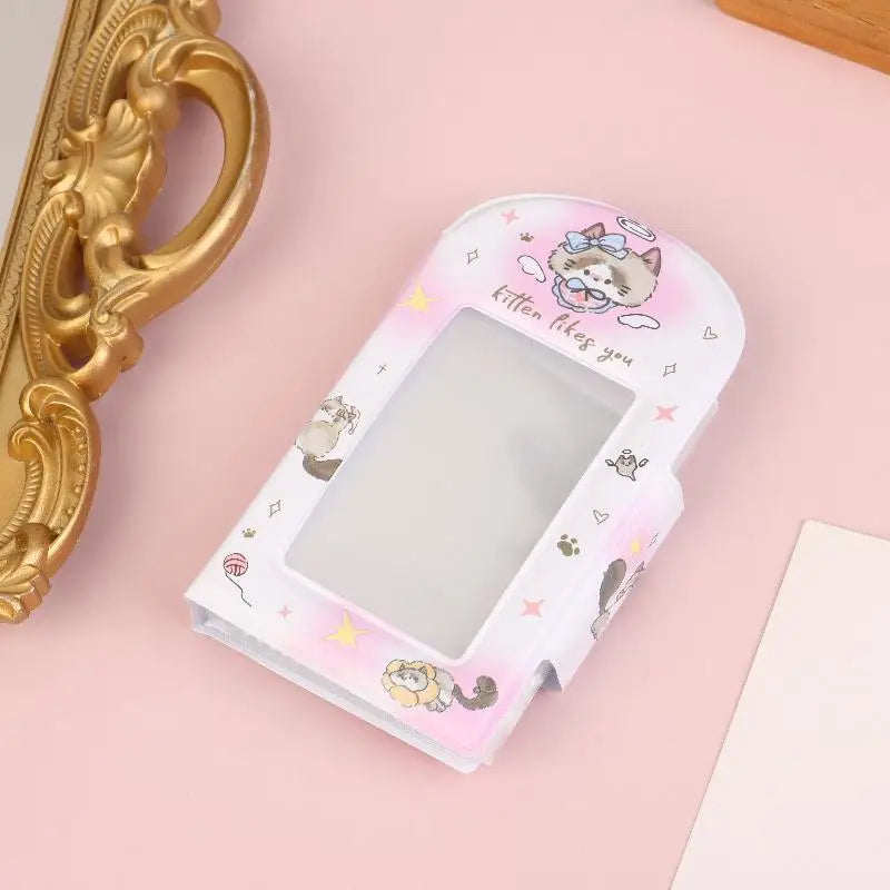 Cartoon 28 Card Slots Photo Card Binder 3-inch Kpop Photo Card Photo Album Postcard Photocards Holder Photocard Binder Idol Peaceful Pleasures Health and Wellness A2