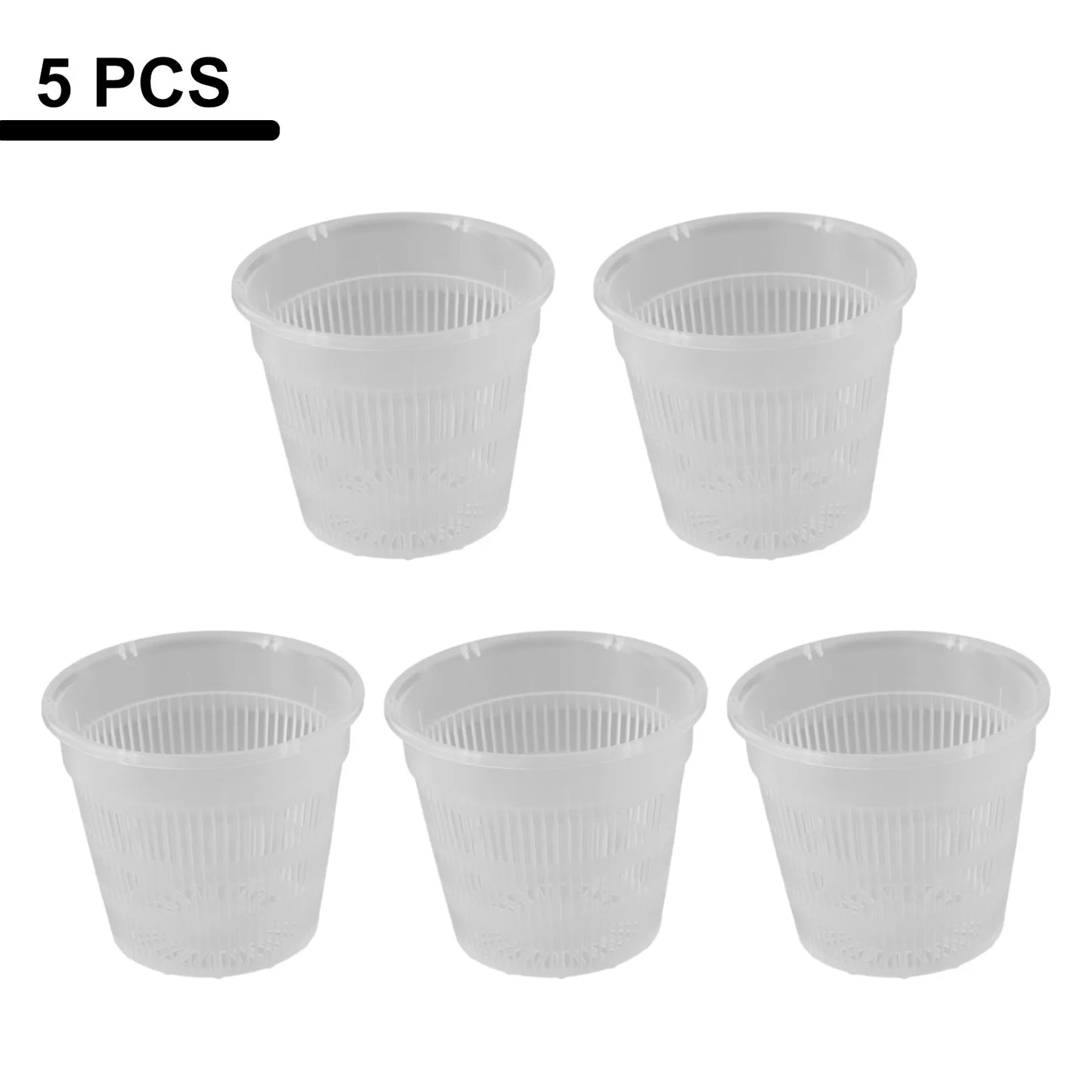 Clear Nursery Pots Garden Planting Pot Orchid Saucers Plastic Flower