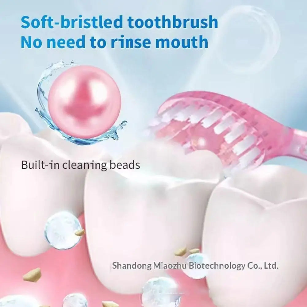 5-in-1 Disposable Travel Toothbrush with Mint Bead & Dental Floss