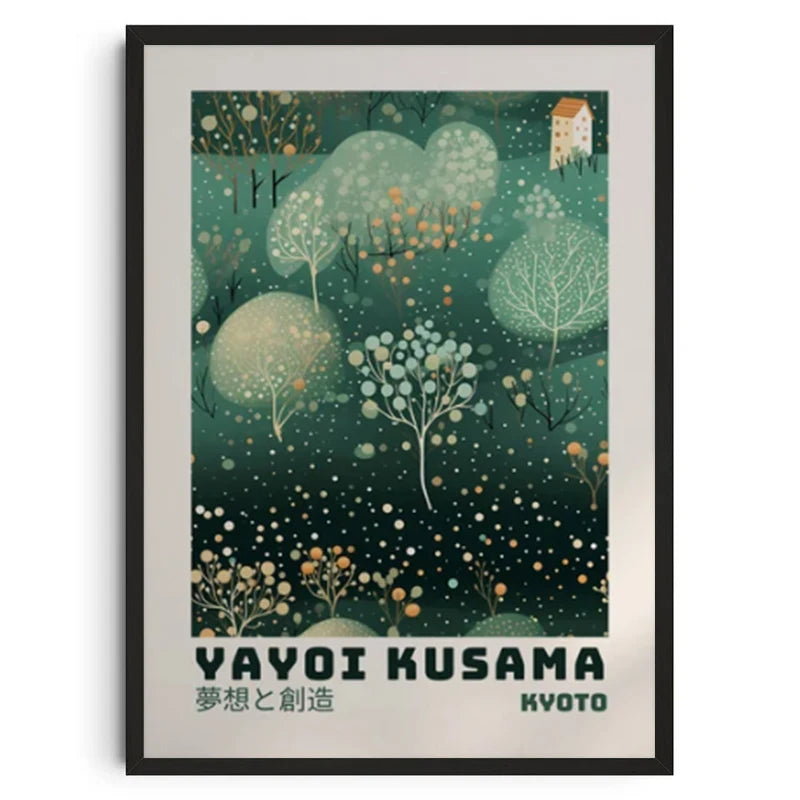 Yayoi Kusama Style Abstract Canvas Poster | Frameless Wall Art