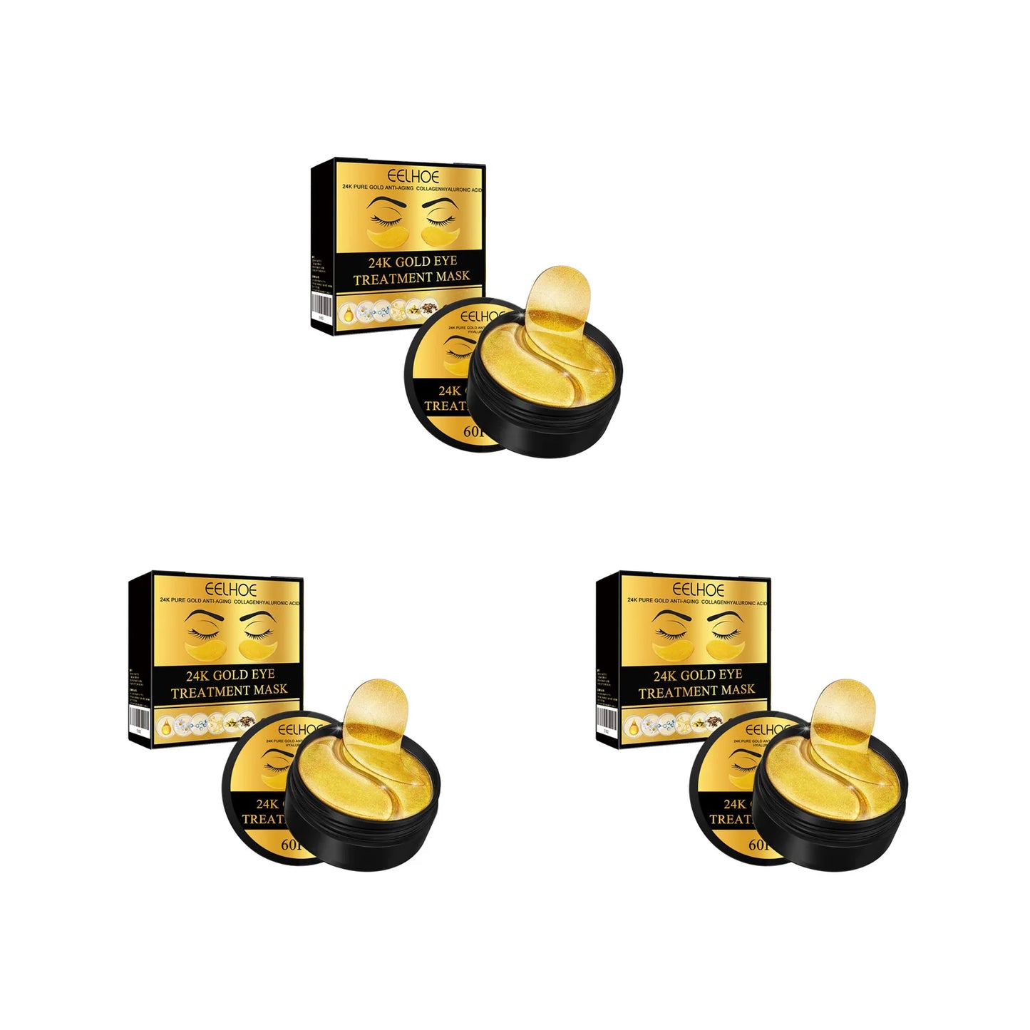 24K Gold Under Eye Mask – Dark Circles & Anti-Aging Patches