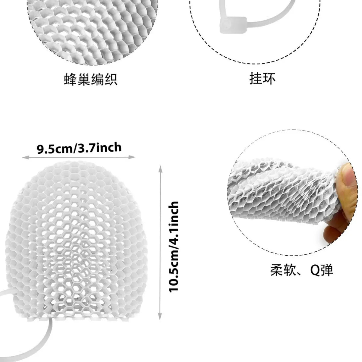 Exfoliating Shower Glove – Honeycomb TPU Body Scrubber Mitt