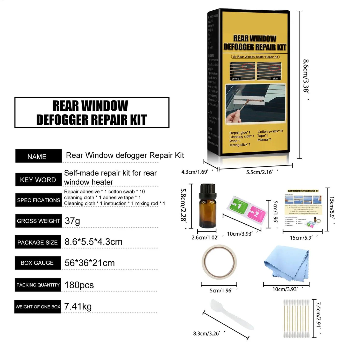 Rear Window Defroster Repair Kit – Conductive Paint Fix