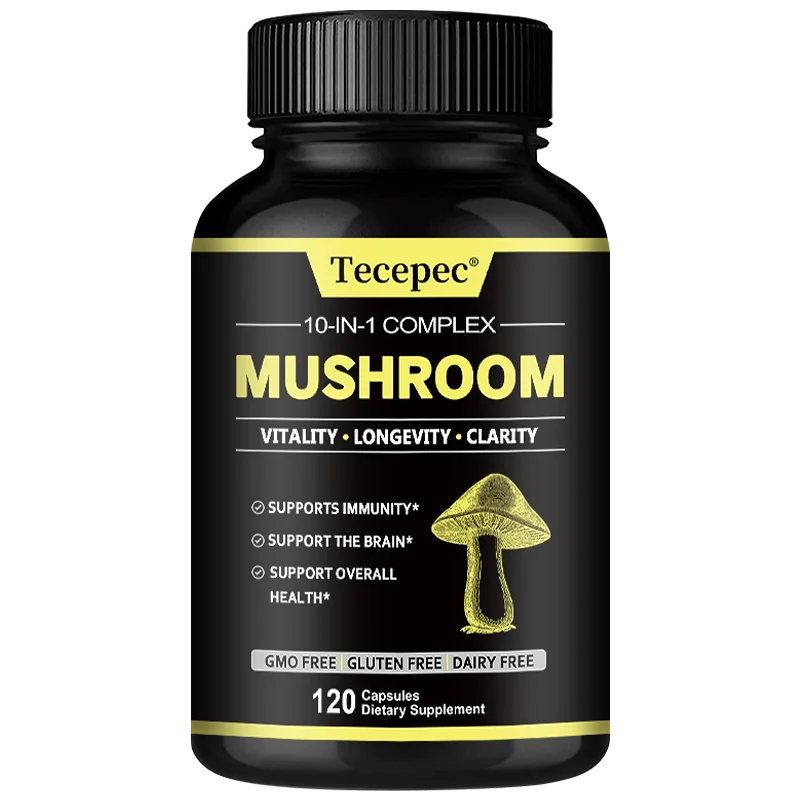 Mushroom Complex with Lion's Mane and Reishi, Brain Supplement That Helps Boost Memory and Focus, Fights Stress & Daily Wellness Peaceful Pleasures Health and Wellness