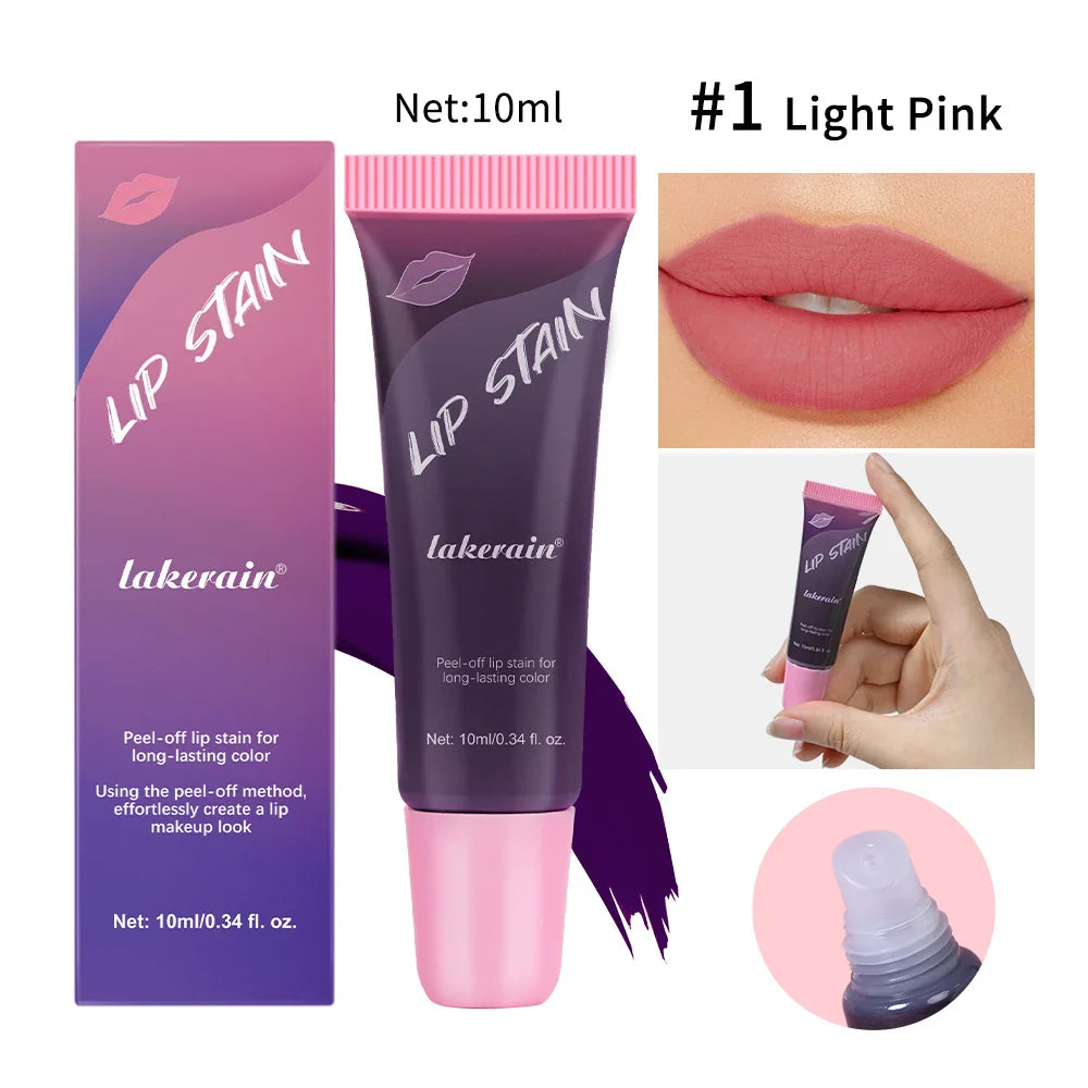 Peel-Off Matte Lip Stain – Rose Pink, Waterproof, Long-Lasting