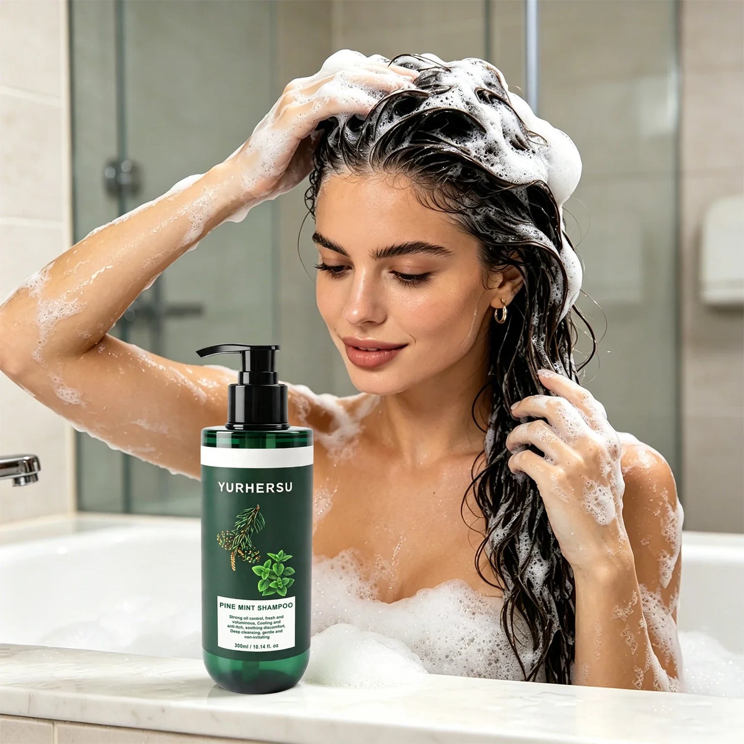 Pine & Peppermint Shampoo – Anti-Dandruff & Oil Control 300ml