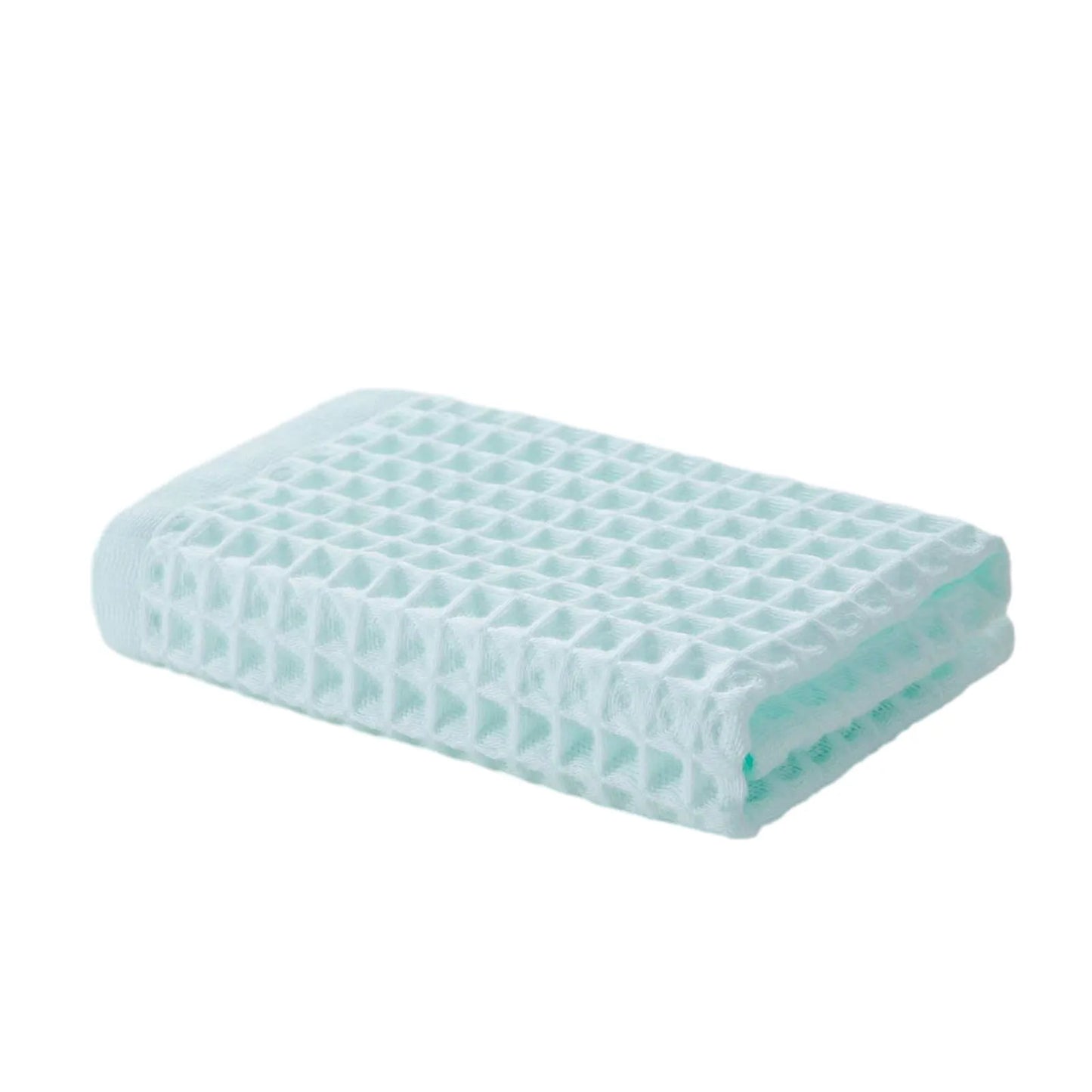 100% Cotton Waffle Weave Square Towel – Quick Dry & Lint Free Cotton Waffle Towel Peaceful Pleasures Health and Wellness Green