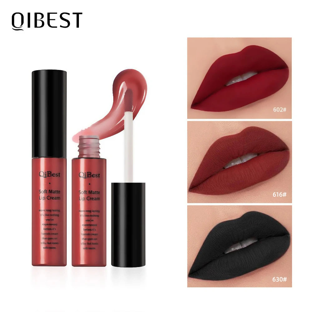 QIBEST Matte Lip Gloss Lip Makeup 34 Colors Velet Nude Waterproof Lipgloss Matte Lipstick Liquid Lipstick Long lasting Lip Tint Peaceful Pleasures Health and Wellness