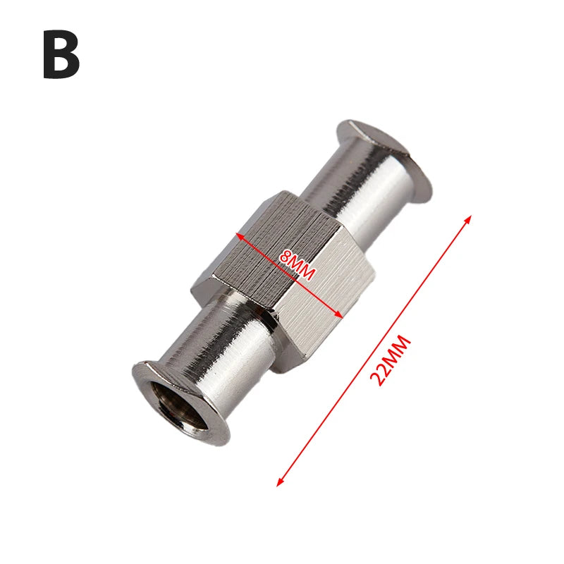 Metal Female-to-Female Luer Lock Coupler | Double Joint Adapter