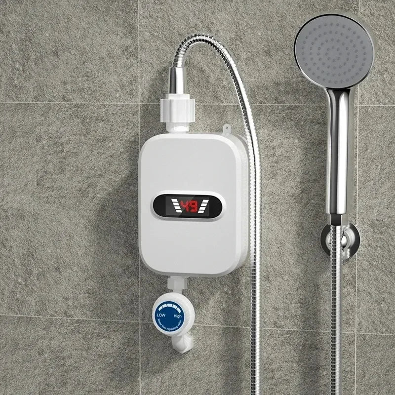 Electric Instant Tankless Water Heater 3500W 3s Fast Heating for Home Bathroom Shower and Kitchen Sink Faucet Use Peaceful Pleasures Health and Wellness