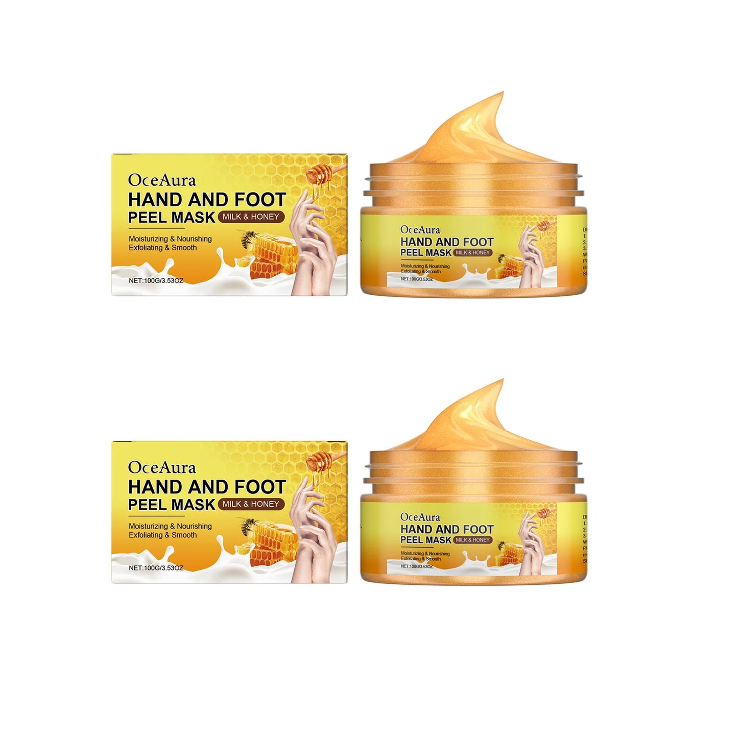 Exfoliating Hand & Foot Peel Mask – Honey & Milk Dead Skin Remover
