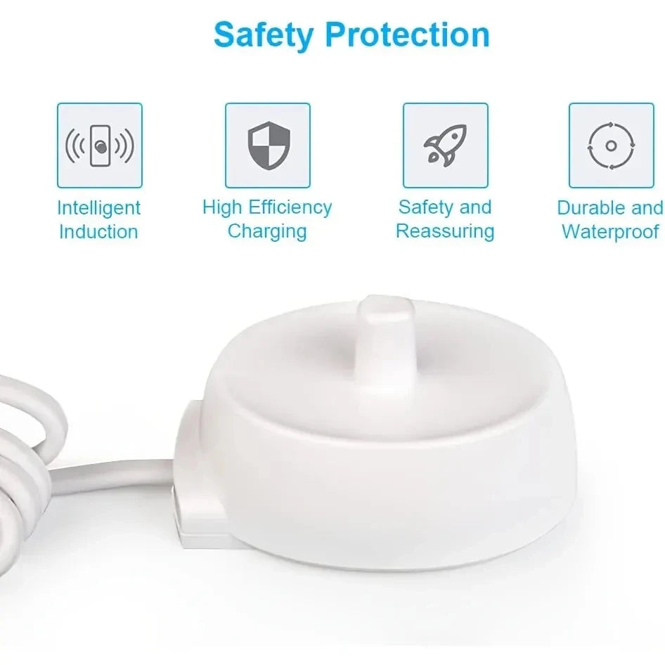 HOMEFISH 1pc Electric Toothbrush Replacement Charger For More Safety Compatible with Most Oral B Toothbrush Peaceful Pleasures Health and Wellness