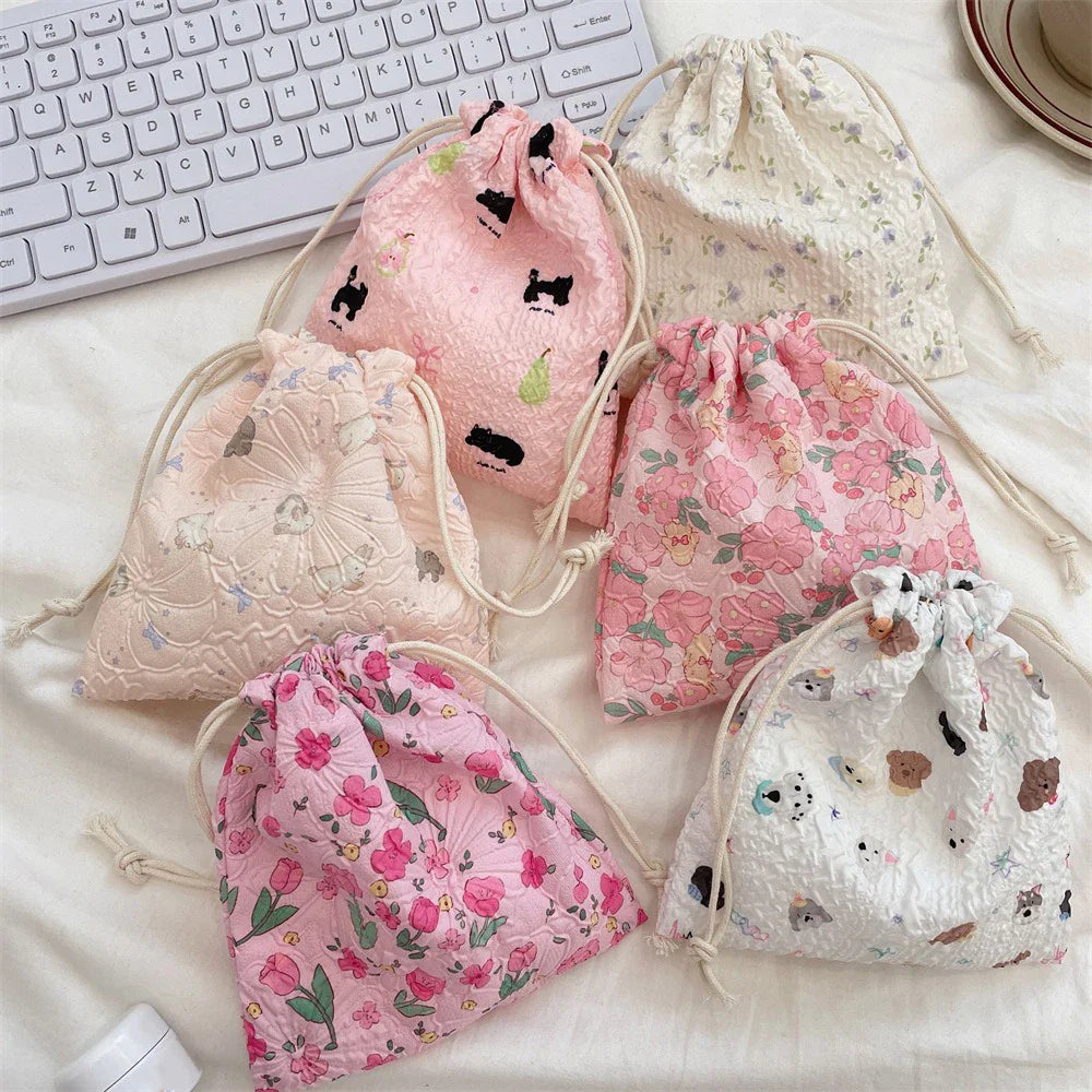 Cute Drawstring Pouch – Coin, Jewelry & Cosmetic Storage Bag