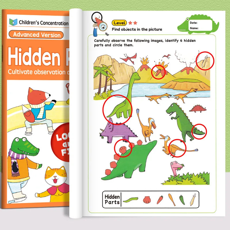 32-Page Interactive Spot-the-difference Game Colorful Educational