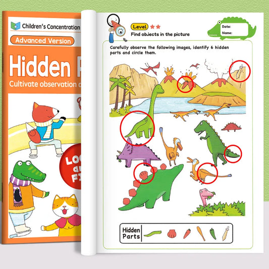 32-Page Interactive Spot-the-difference Game Colorful Educational Peaceful Pleasures Health and Wellness
