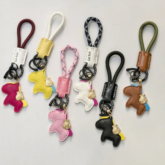 Money Soon Handmade Leather Keychain | Cute Couple Gift Leather Keychain Peaceful Pleasures Health and Wellness