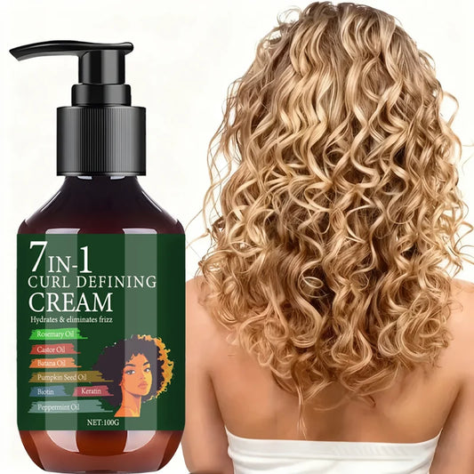 7-in-1 Curl Defining Cream – Rosemary & Castor Oil | 100g Curl Defining Cream Peaceful Pleasures Health and Wellness Default Title