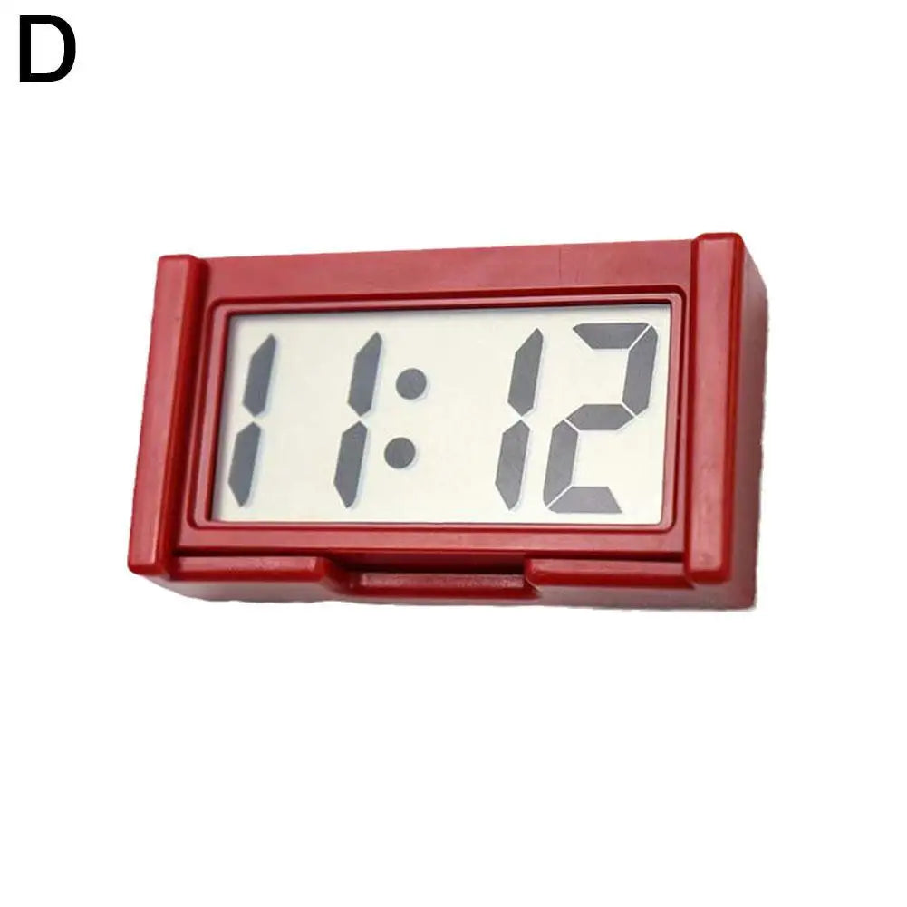 Digital Car Clock Small Car Dashboard Clock Self Adhesive Stick Mini Digital Clock Car Accessories For Vehicles Accessories Peaceful Pleasures Health and Wellness D