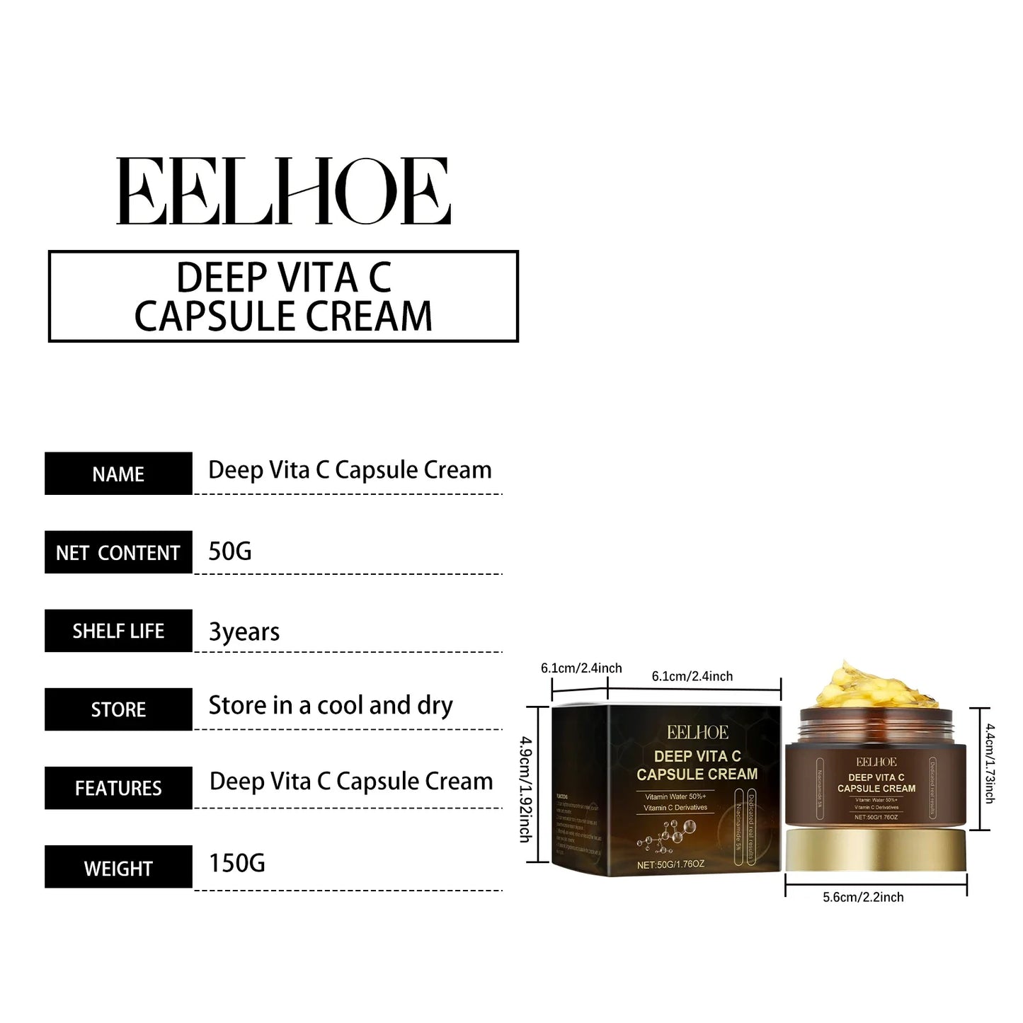 EELHOE Vita C Capsule Cream – Brightening Dark Spot Corrector