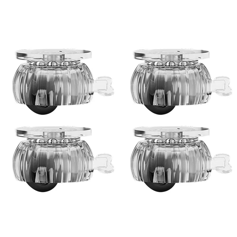 4-Pack Self-Adhesive 360° Swivel Furniture Caster Wheels