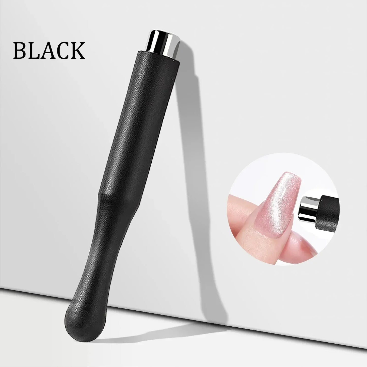 Multi-Function Magnet Tool, 3D French Line Strip, Cat Eyes Magnet for Nail Gel Polish, Strong Magnet Strip Peaceful Pleasures Health and Wellness black