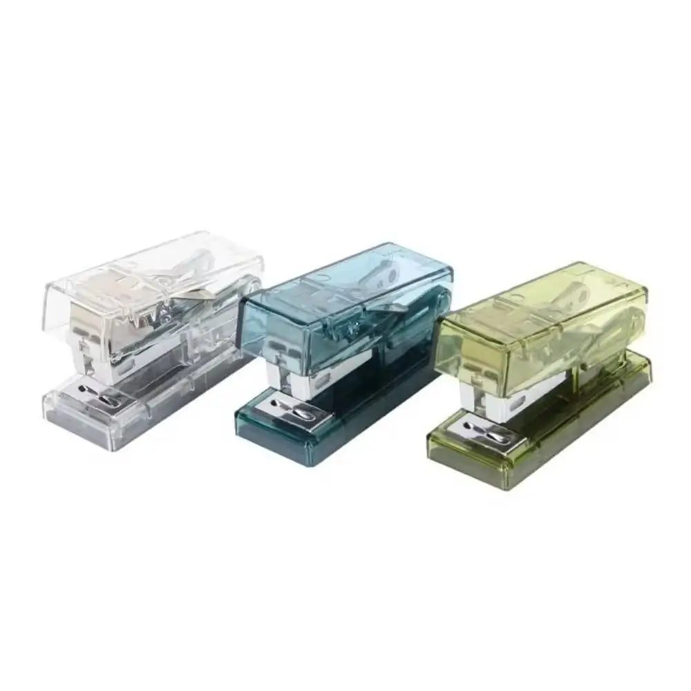 Mini Mini Stapler Transparent with 1000 Staples Office Binding Tools Easy-Use Multifunction Paper Binder Set Paper Fixing Peaceful Pleasures Health and Wellness