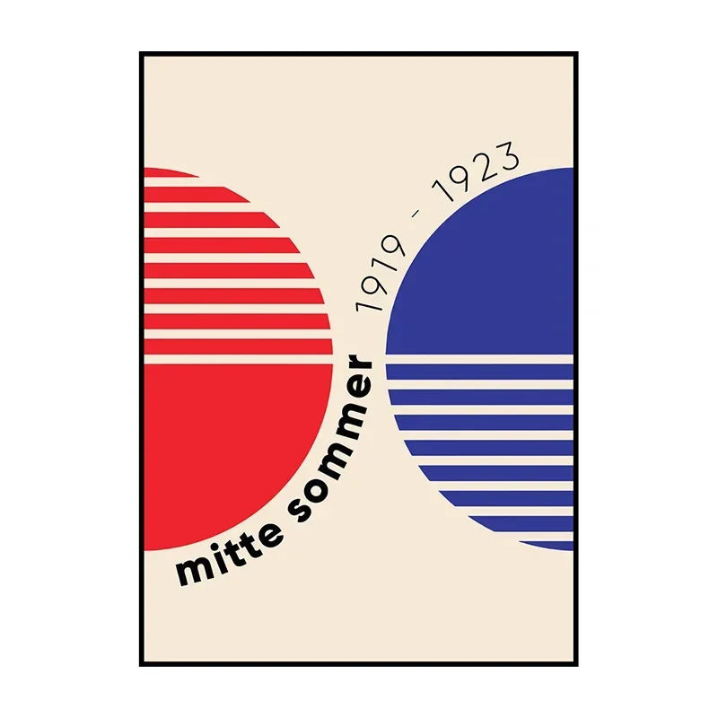 Bauhaus Exhibition Poster Minimalist Vintage Canvas Wall Art