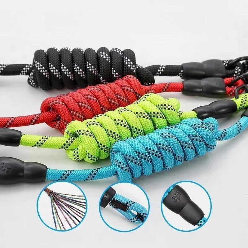 3m Pet Reflective Nylon Tow Rope Non Slip Foam Handle Pet Adjustable Towing Ropes Large Middle Small Dogs Outdoors Pet Supplies Peaceful Pleasures Health and Wellness