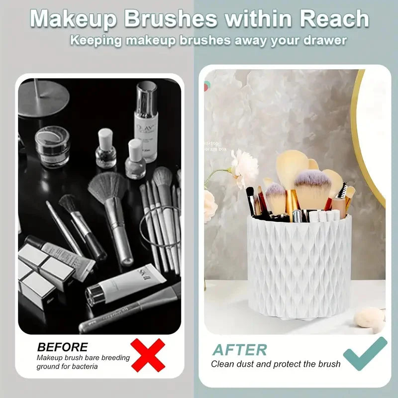 360° Rotating Makeup Brush Holder Organizer | RUNTOIN