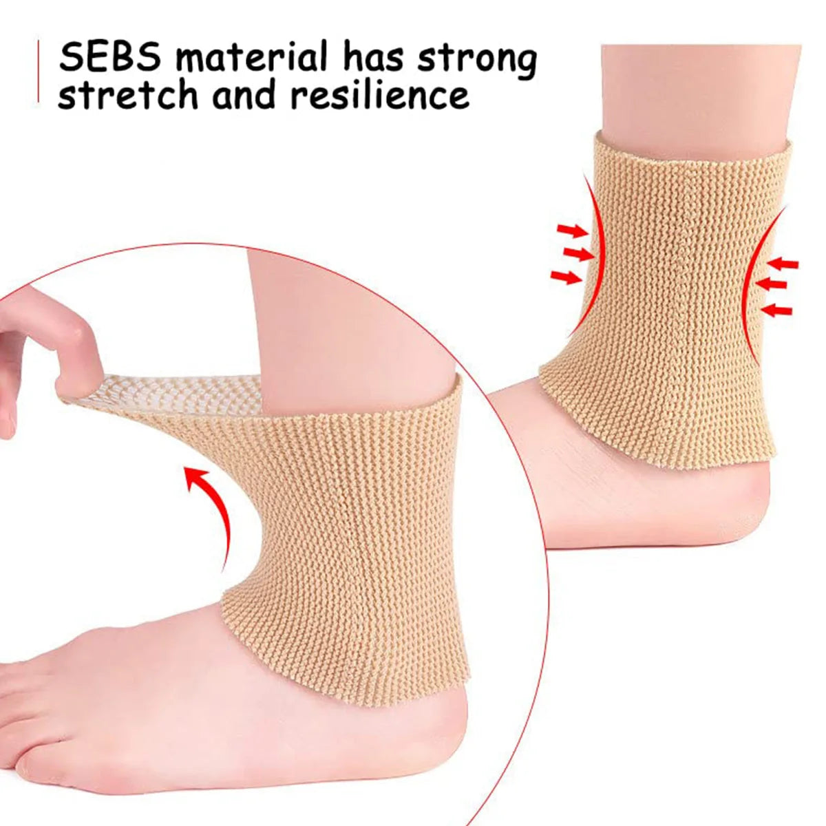 1 Piece Sports Ankle Support Brace with Elastic Compression, Heel Protection Sleeve Peaceful Pleasures Health and Wellness