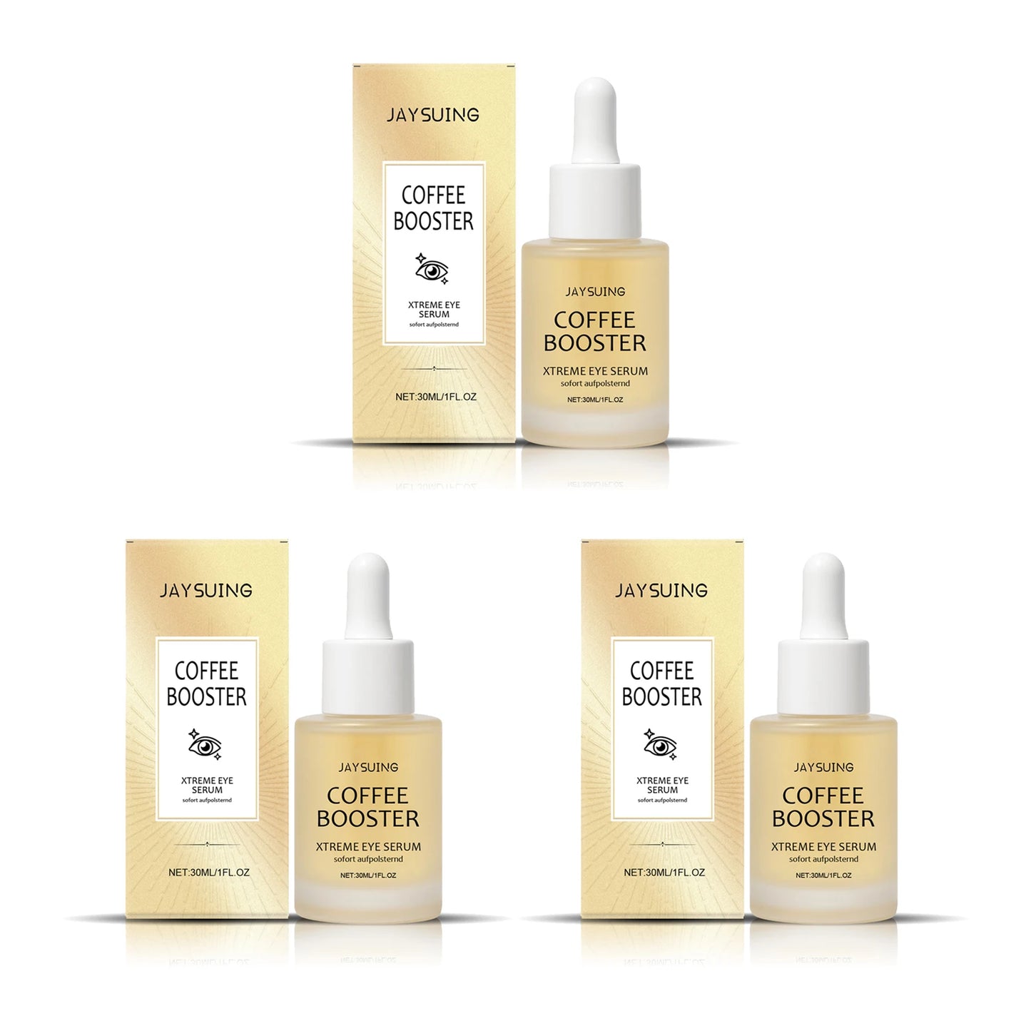 Jaysuing Caffeine Eye Serum Anti Wrinkle Firming Skin Remove Dark Circles Brighten Eyes Ageless Instantly Moisturize Nourish Eye Peaceful Pleasures Health and Wellness 3pcs