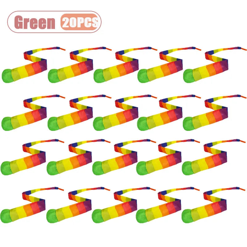 Rainbow Meteor Ball Set 1–20 PCS | Soft Tail Throwing Catching Toy
