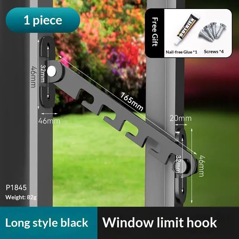 Adjustable Casement Window Stopper Lock & Sash Stay Latch