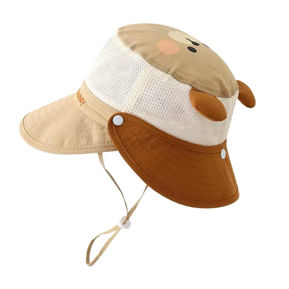 Kids Wide Brim Mesh Bucket Sun Hat for Boys & Girls | Summer