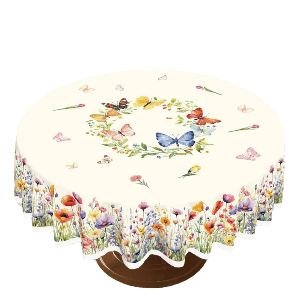 Floral Jacquard Tablecloth | Waterproof Holiday Table Cover